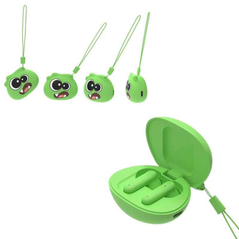 カホン　アップルグリーン　F Fone De Ouvido Infantil Sem Fio JellieMons Xtrad LC-888 - Fone de